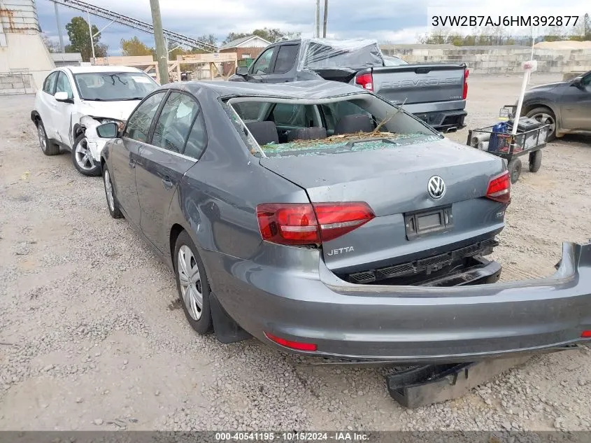 2017 Volkswagen Jetta 1.4T S VIN: 3VW2B7AJ6HM392877 Lot: 40541195