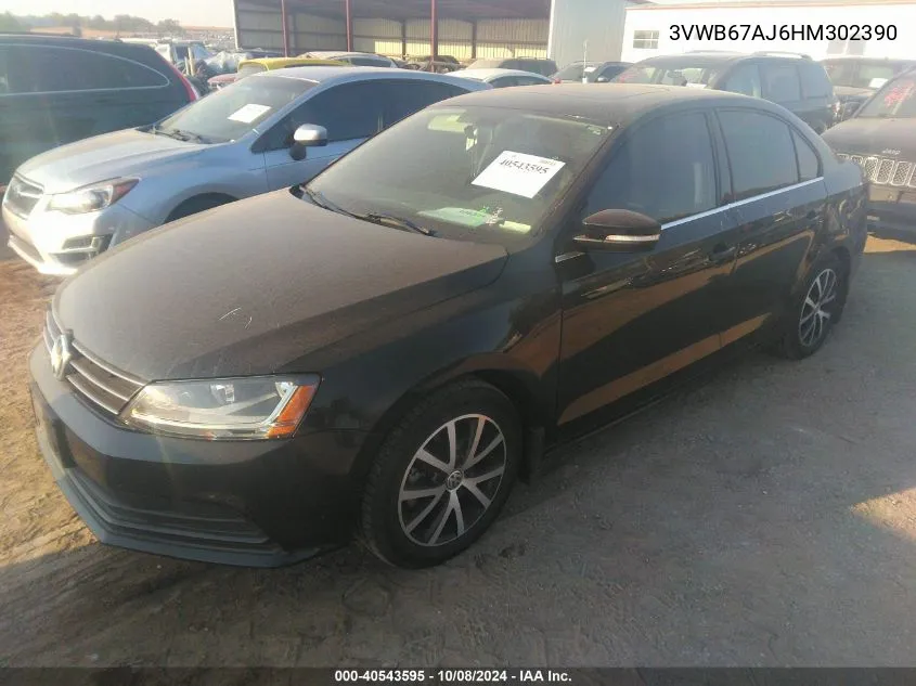 2017 Volkswagen Jetta Se VIN: 3VWB67AJ6HM302390 Lot: 40543595