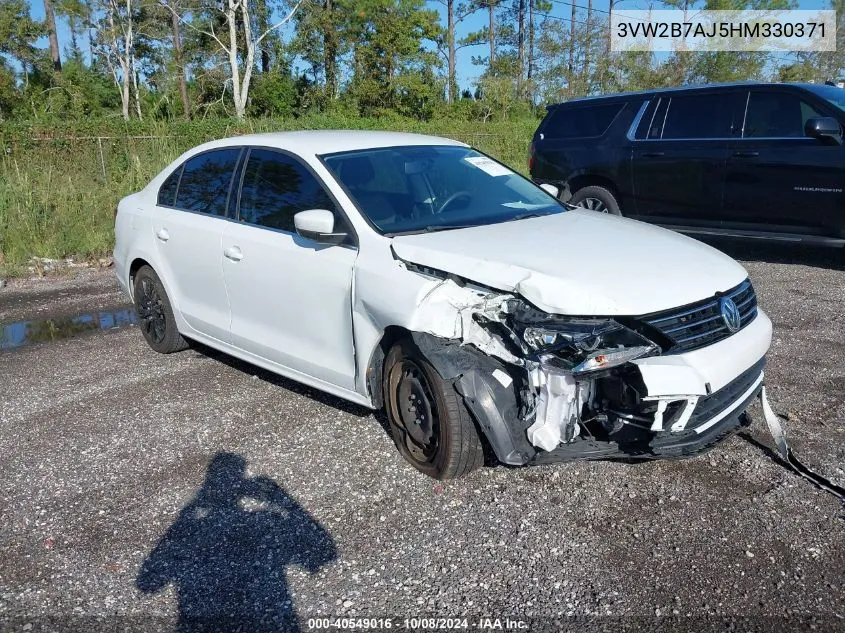 2017 Volkswagen Jetta S VIN: 3VW2B7AJ5HM330371 Lot: 40549016