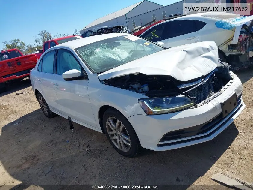 3VW2B7AJXHM217662 2017 Volkswagen Jetta 1.4T S