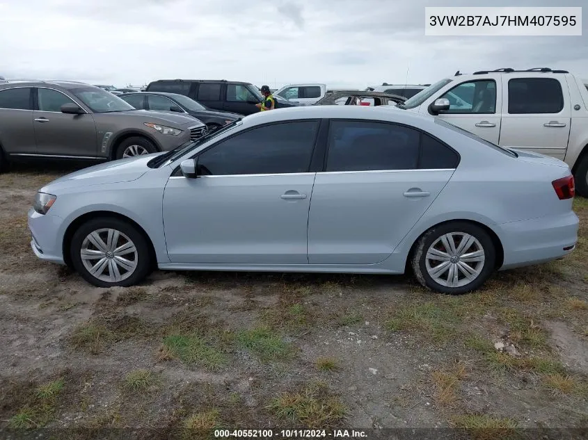 3VW2B7AJ7HM407595 2017 Volkswagen Jetta 1.4T S