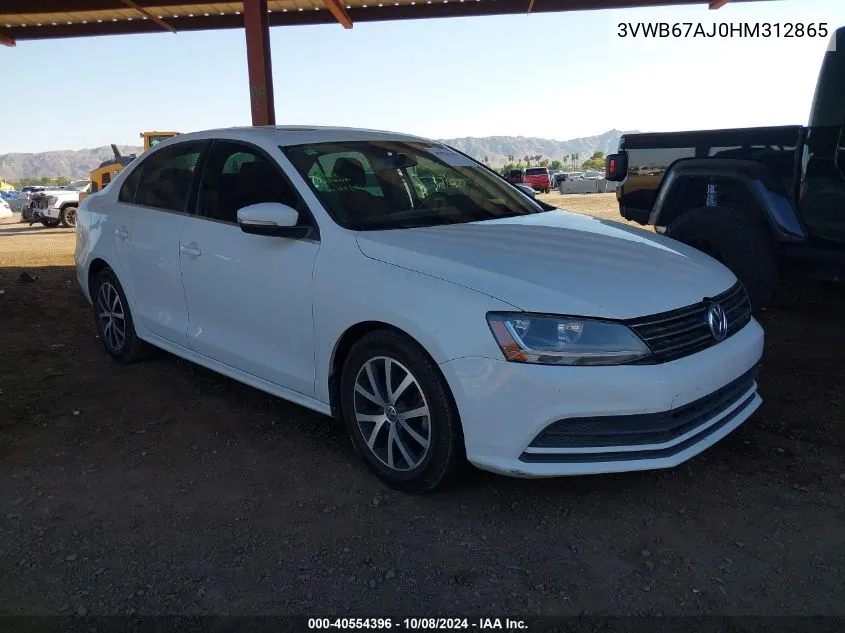 3VWB67AJ0HM312865 2017 Volkswagen Jetta 1.4T Se