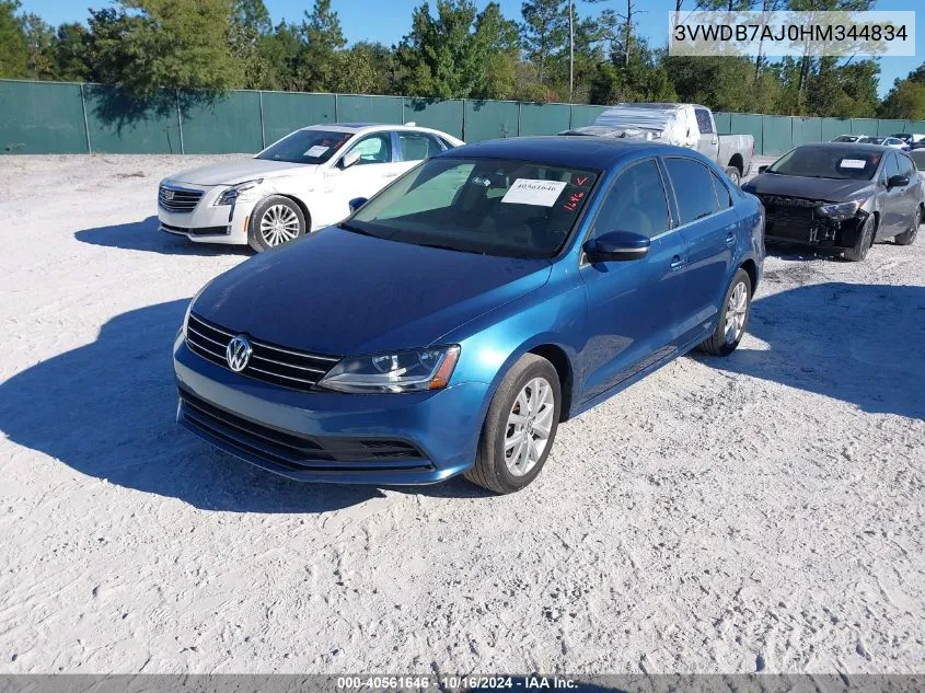 3VWDB7AJ0HM344834 2017 Volkswagen Jetta 1.4T Se