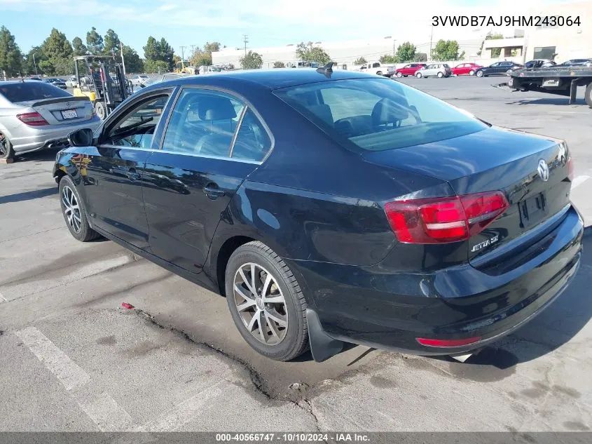 3VWDB7AJ9HM243064 2017 Volkswagen Jetta 1.4T Se