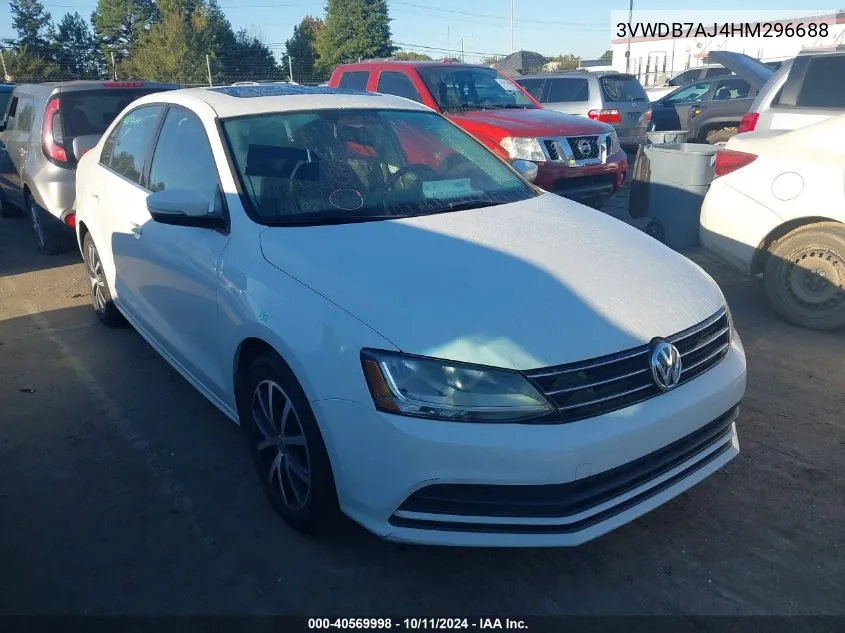 2017 Volkswagen Jetta 1.4T Se VIN: 3VWDB7AJ4HM296688 Lot: 40569998