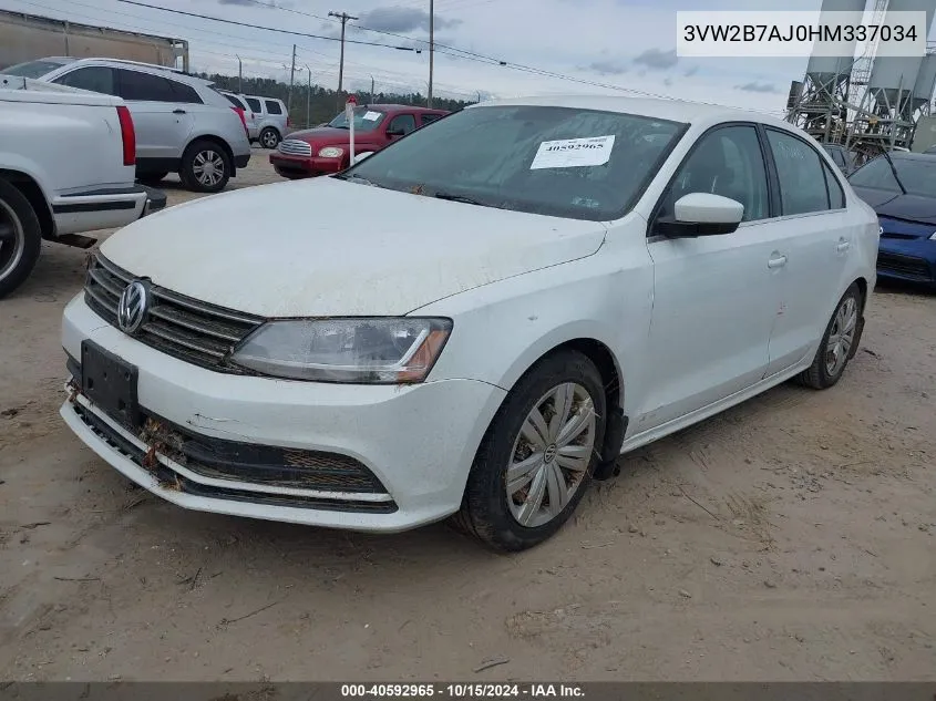 3VW2B7AJ0HM337034 2017 Volkswagen Jetta 1.4T S