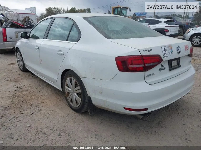 3VW2B7AJ0HM337034 2017 Volkswagen Jetta 1.4T S