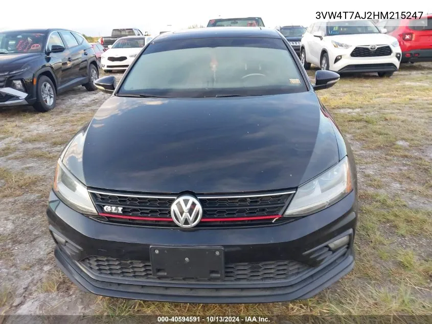 2017 Volkswagen Jetta Gli VIN: 3VW4T7AJ2HM215247 Lot: 40594591