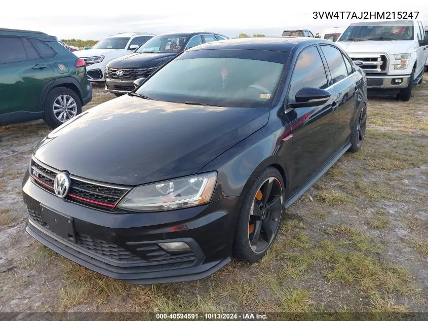 2017 Volkswagen Jetta Gli VIN: 3VW4T7AJ2HM215247 Lot: 40594591