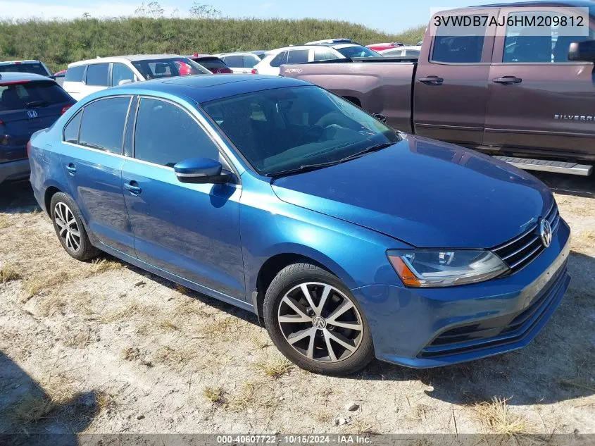 2017 Volkswagen Jetta 1.4T Se VIN: 3VWDB7AJ6HM209812 Lot: 40607722