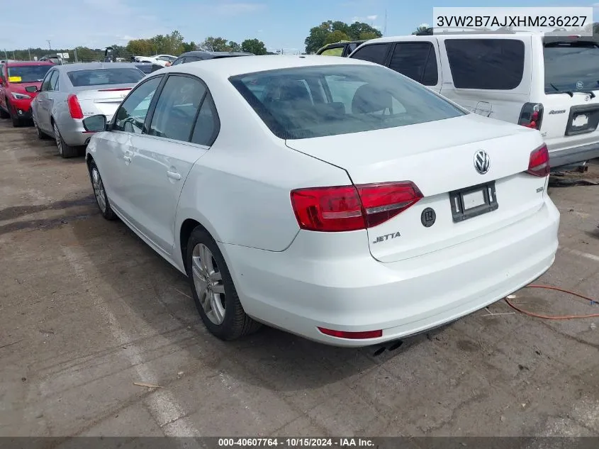 3VW2B7AJXHM236227 2017 Volkswagen Jetta 1.4T S