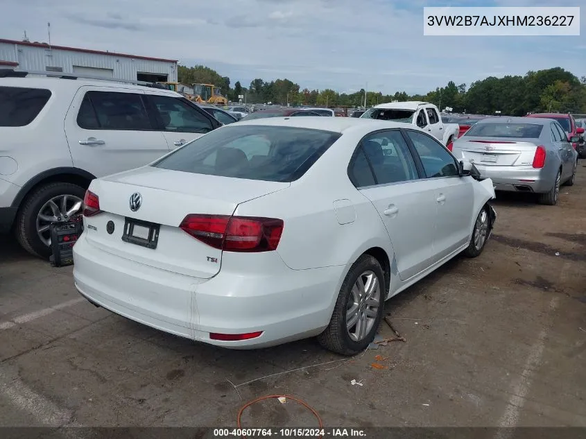 3VW2B7AJXHM236227 2017 Volkswagen Jetta 1.4T S