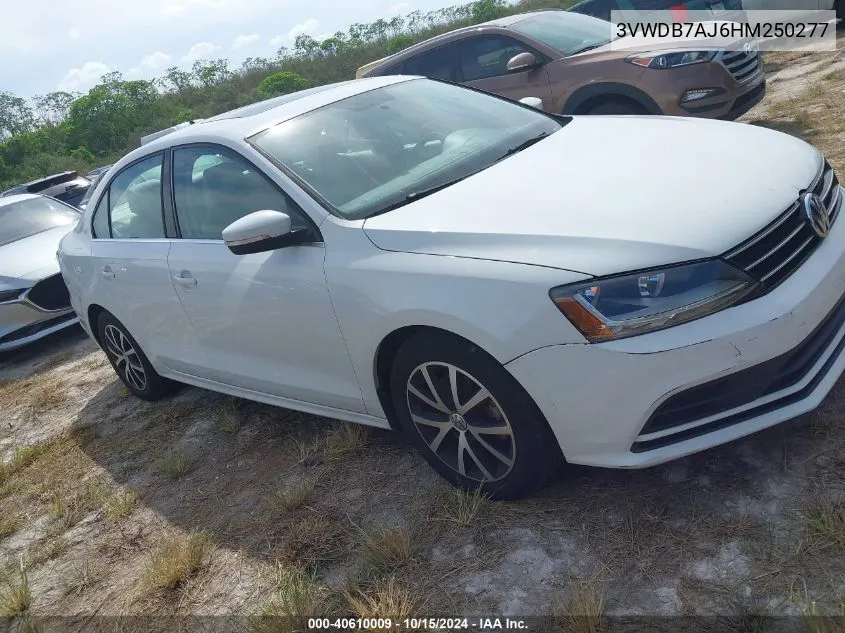 2017 Volkswagen Jetta 1.4T Se VIN: 3VWDB7AJ6HM250277 Lot: 40610009