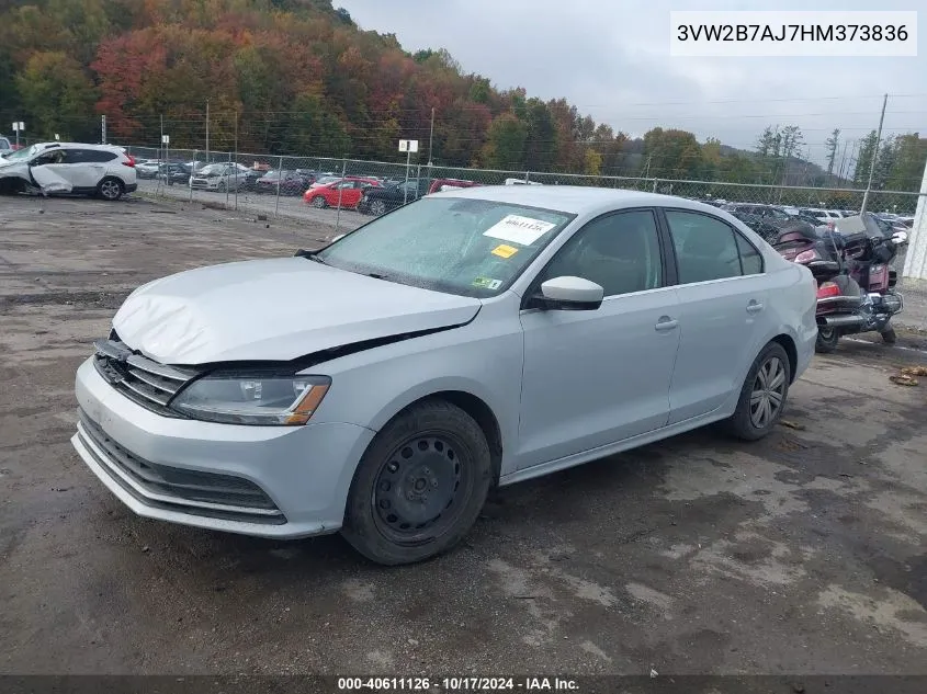 2017 Volkswagen Jetta 1.4T S VIN: 3VW2B7AJ7HM373836 Lot: 40611126