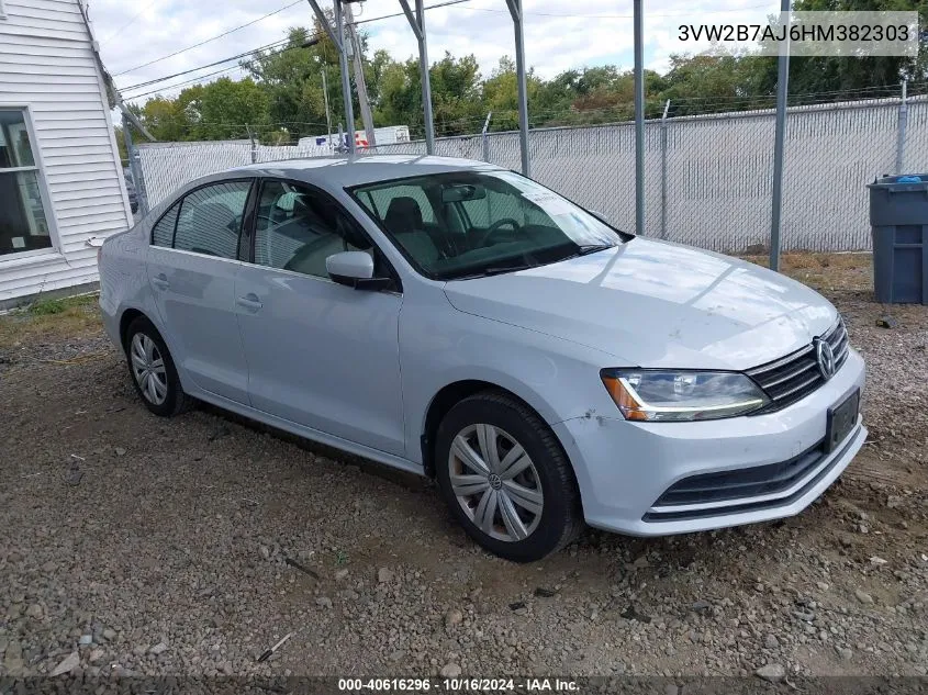 2017 Volkswagen Jetta 1.4T S VIN: 3VW2B7AJ6HM382303 Lot: 40616296