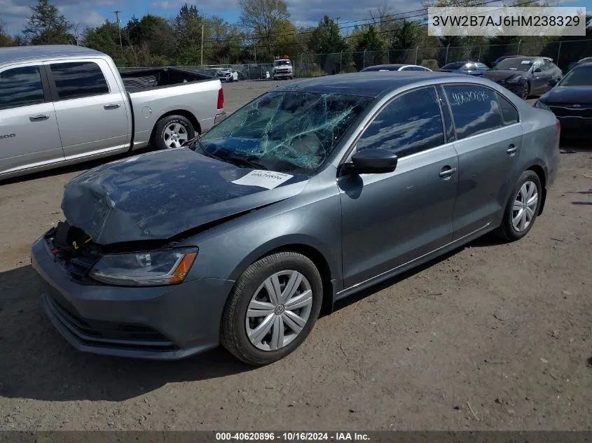 2017 Volkswagen Jetta 1.4T S VIN: 3VW2B7AJ6HM238329 Lot: 40620896