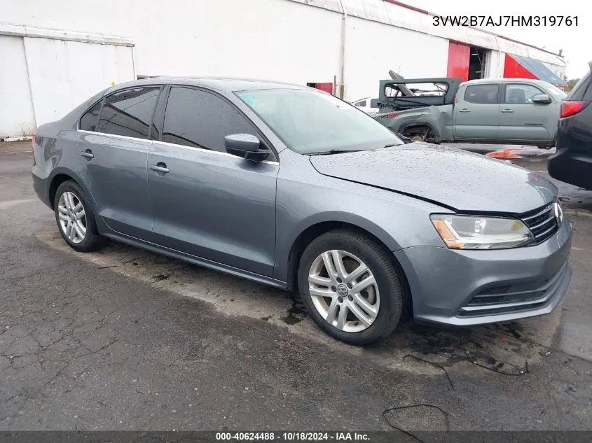 2017 Volkswagen Jetta 1.4T S VIN: 3VW2B7AJ7HM319761 Lot: 40624488