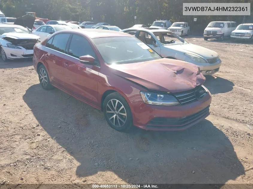 2017 Volkswagen Jetta 1.4T Se VIN: 3VWDB7AJ4HM232361 Lot: 40653113