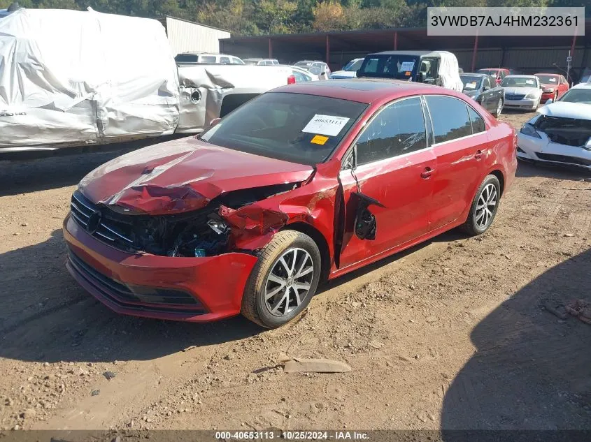 2017 Volkswagen Jetta 1.4T Se VIN: 3VWDB7AJ4HM232361 Lot: 40653113