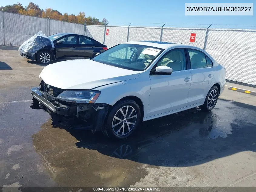 2017 Volkswagen Jetta 1.4T Se VIN: 3VWDB7AJ8HM363227 Lot: 40661270