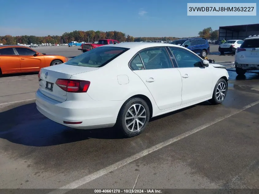 2017 Volkswagen Jetta 1.4T Se VIN: 3VWDB7AJ8HM363227 Lot: 40661270