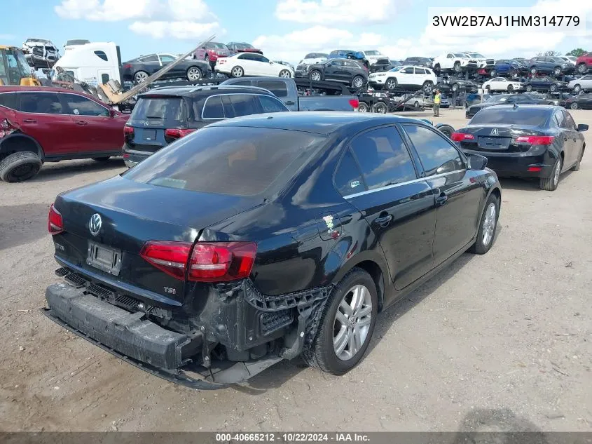 2017 Volkswagen Jetta 1.4T S VIN: 3VW2B7AJ1HM314779 Lot: 40665212