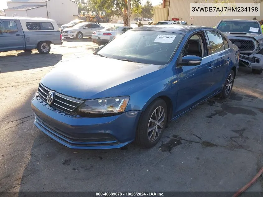 2017 Volkswagen Jetta 1.4T Se VIN: 3VWDB7AJ7HM234198 Lot: 40689678