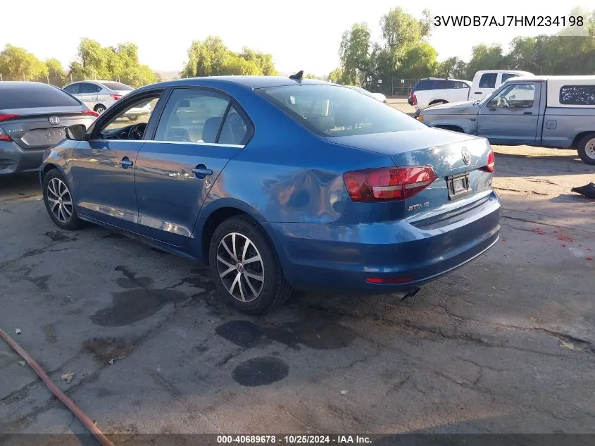 2017 Volkswagen Jetta 1.4T Se VIN: 3VWDB7AJ7HM234198 Lot: 40689678