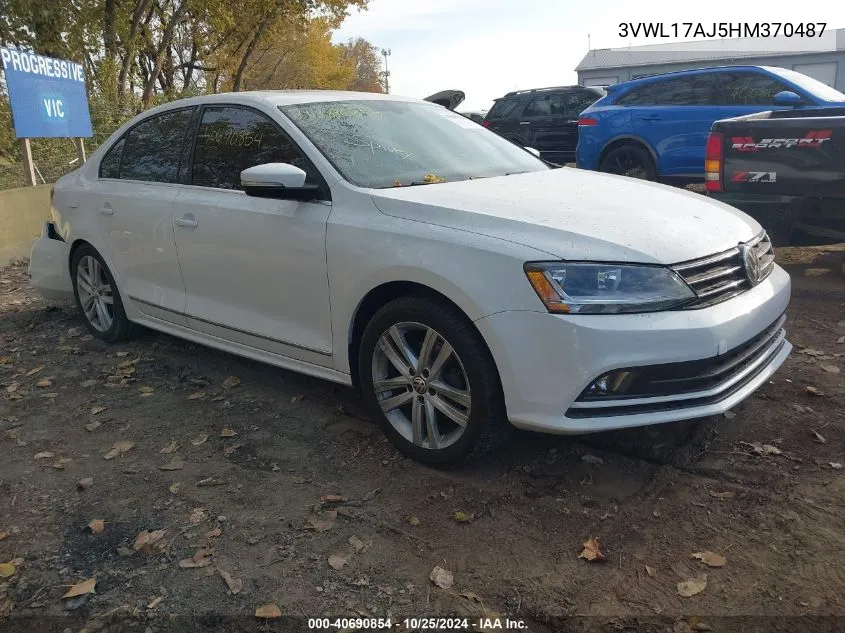 2017 Volkswagen Jetta 1.8T Sel/1.8T Sel Premium VIN: 3VWL17AJ5HM370487 Lot: 40690854