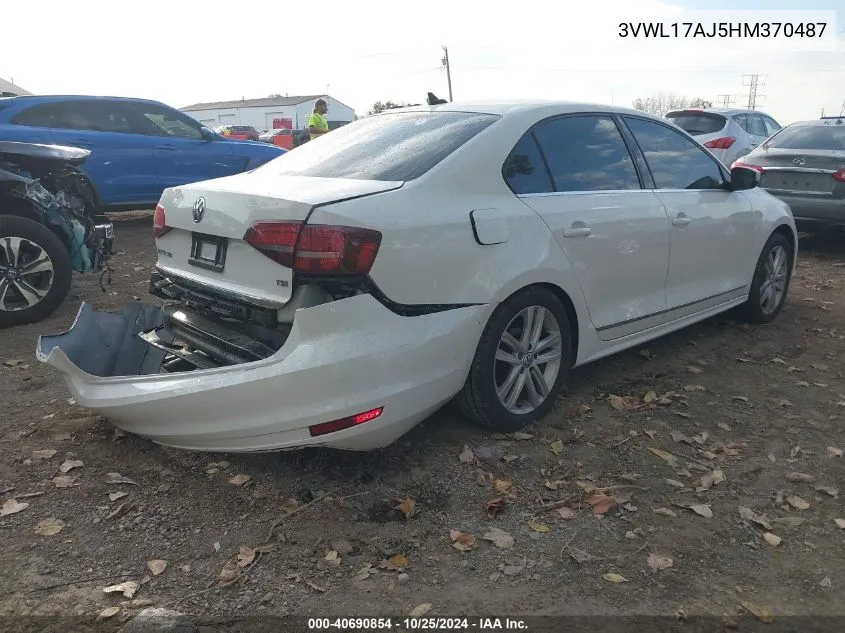 2017 Volkswagen Jetta 1.8T Sel/1.8T Sel Premium VIN: 3VWL17AJ5HM370487 Lot: 40690854