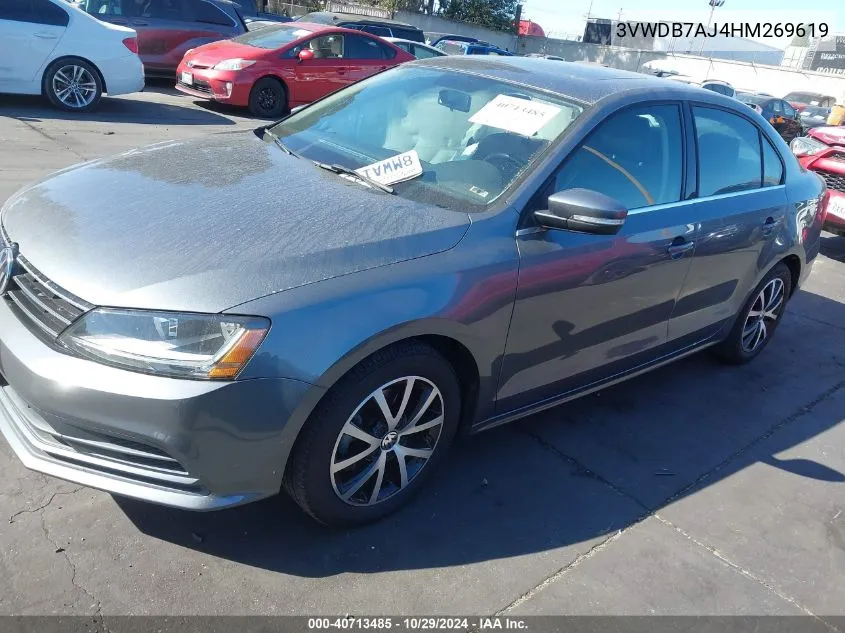 2017 Volkswagen Jetta 1.4T Se VIN: 3VWDB7AJ4HM269619 Lot: 40713485