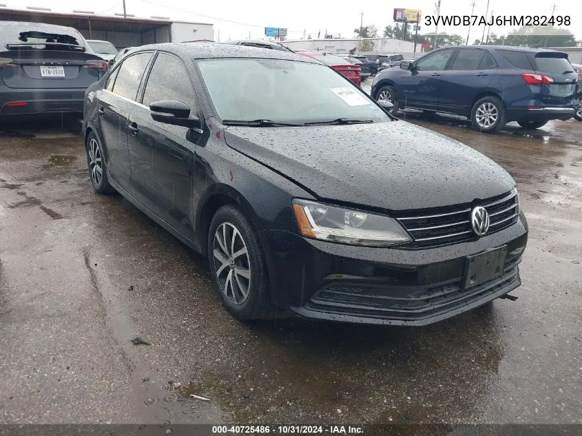 2017 Volkswagen Jetta 1.4T Se VIN: 3VWDB7AJ6HM282498 Lot: 40725486