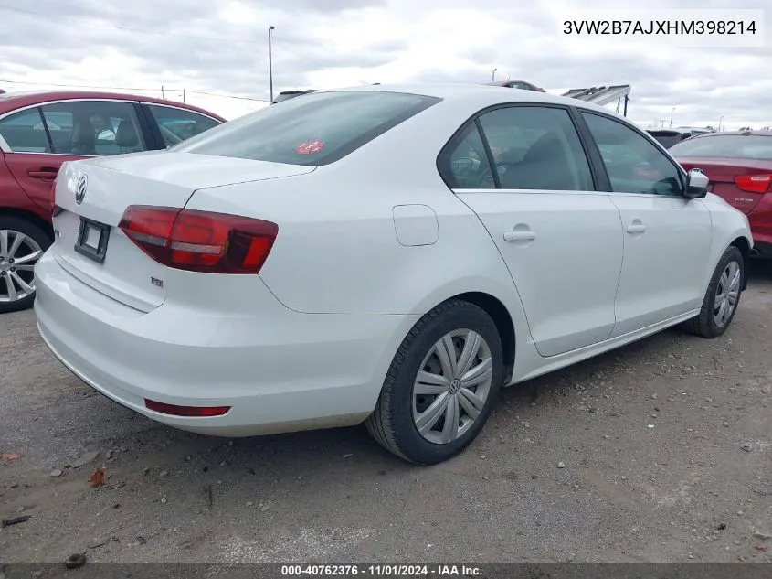 2017 Volkswagen Jetta 1.4T S VIN: 3VW2B7AJXHM398214 Lot: 40762376