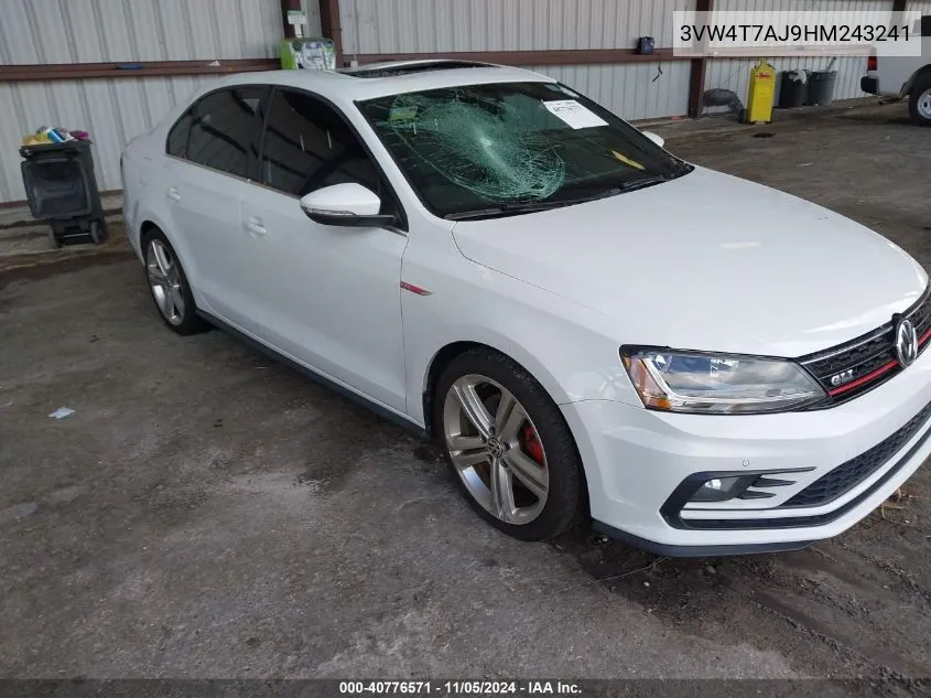 2017 Volkswagen Jetta Gli VIN: 3VW4T7AJ9HM243241 Lot: 40776571