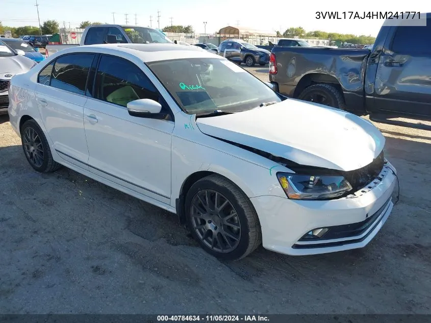 3VWL17AJ4HM241771 2017 Volkswagen Jetta 1.8T Sel