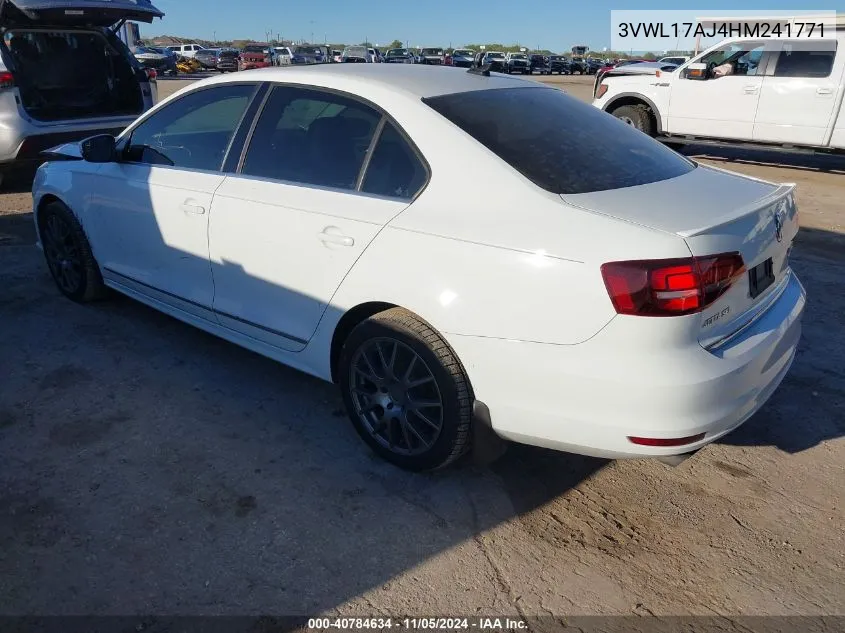 2017 Volkswagen Jetta 1.8T Sel VIN: 3VWL17AJ4HM241771 Lot: 40784634