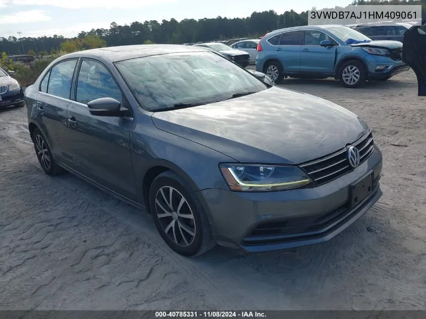 2017 Volkswagen Jetta Se VIN: 3VWDB7AJ1HM409061 Lot: 40785331