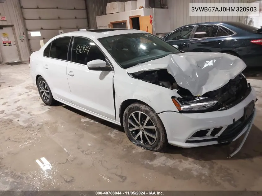 2017 Volkswagen Jetta 1.4T Se VIN: 3VWB67AJ0HM320903 Lot: 40788044