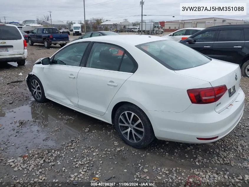 2017 Volkswagen Jetta 1.4T S VIN: 3VW2B7AJ5HM351088 Lot: 40788367