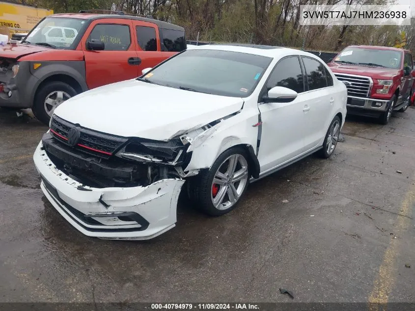 2017 Volkswagen Jetta Gli VIN: 3VW5T7AJ7HM236938 Lot: 40794979