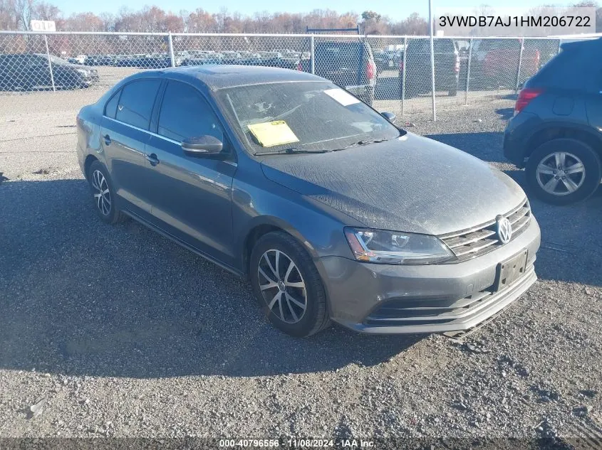 3VWDB7AJ1HM206722 2017 Volkswagen Jetta 1.4T Se