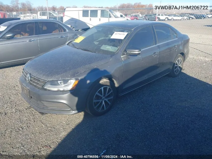 3VWDB7AJ1HM206722 2017 Volkswagen Jetta 1.4T Se