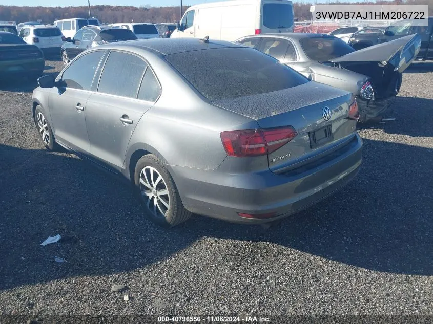 3VWDB7AJ1HM206722 2017 Volkswagen Jetta 1.4T Se