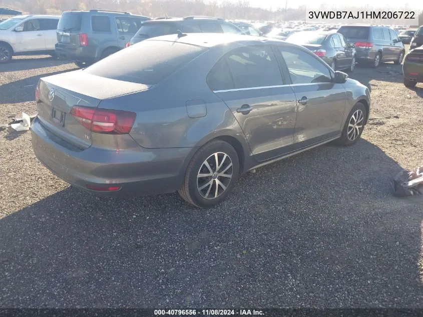 3VWDB7AJ1HM206722 2017 Volkswagen Jetta 1.4T Se