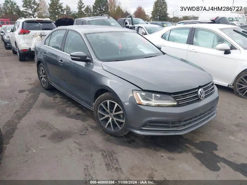 2017 Volkswagen Jetta 1.4T Se VIN: 3VWDB7AJ4HM286727 Lot: 40800386