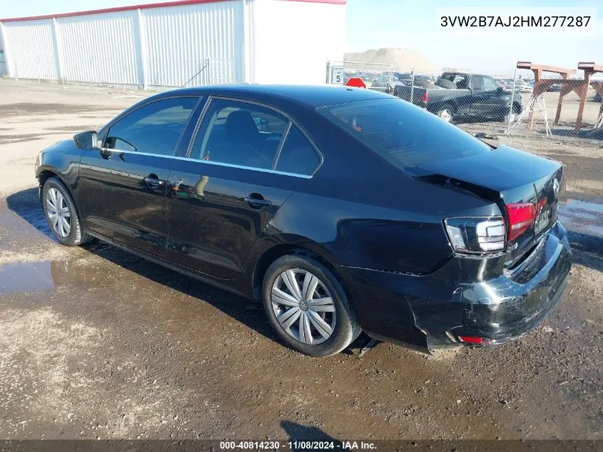 2017 Volkswagen Jetta 1.4T S VIN: 3VW2B7AJ2HM277287 Lot: 40814230