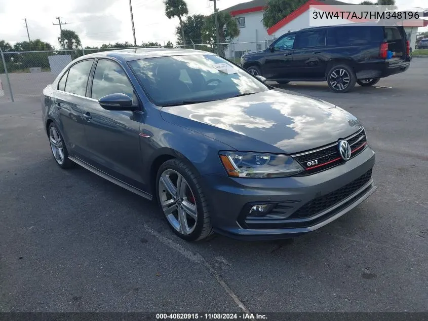 2017 Volkswagen Jetta Gli VIN: 3VW4T7AJ7HM348196 Lot: 40820915