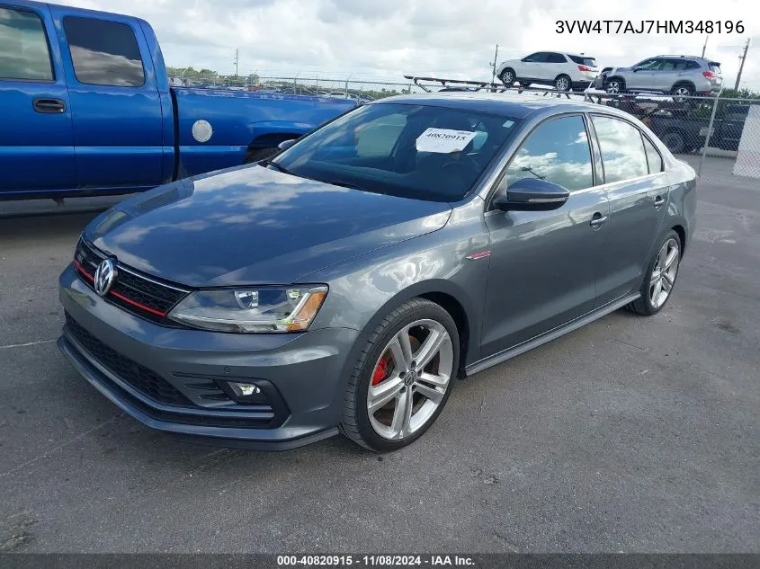 2017 Volkswagen Jetta Gli VIN: 3VW4T7AJ7HM348196 Lot: 40820915