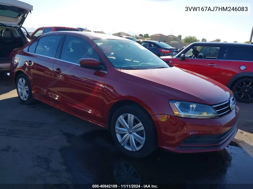 2017 Volkswagen Jetta 1.4T S VIN: 3VW167AJ7HM246083 Lot: 40842189