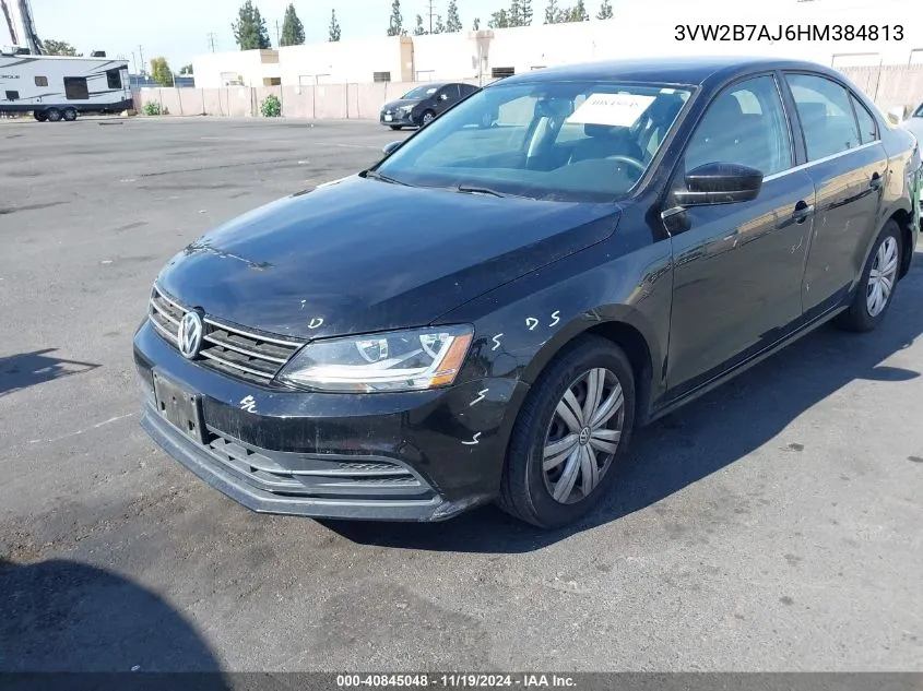 2017 Volkswagen Jetta 1.4T S VIN: 3VW2B7AJ6HM384813 Lot: 40845048